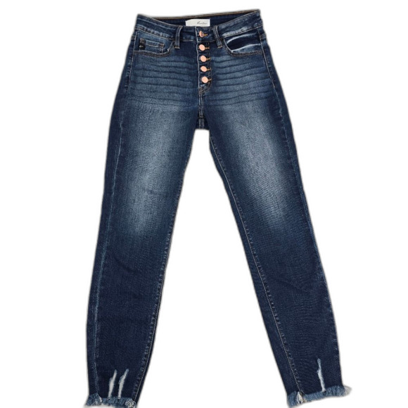 Kancan Women's Hogh Rise Skinny Blue Jeans Size 27 - Picture 1 of 6